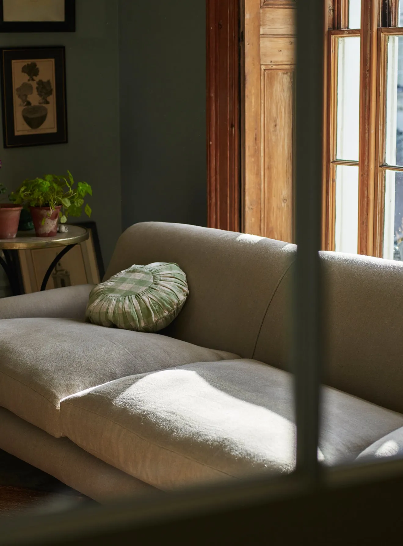 Remy Sofa, Three Seater, Black Ticking Stripe