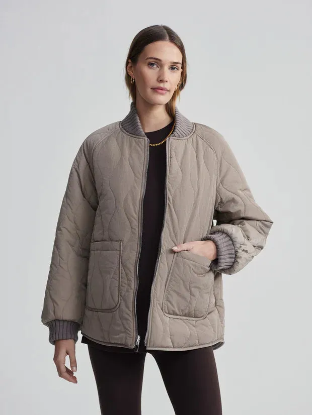 Reno Reversible Quilt Jacket Fungi