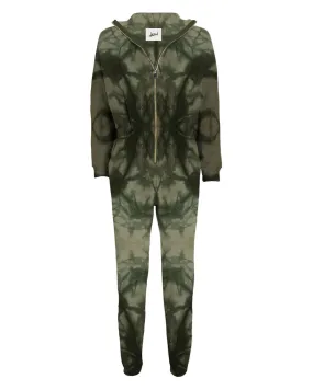 Restore Soft Terry Jumpsuit - Hunter Green Tie Dye