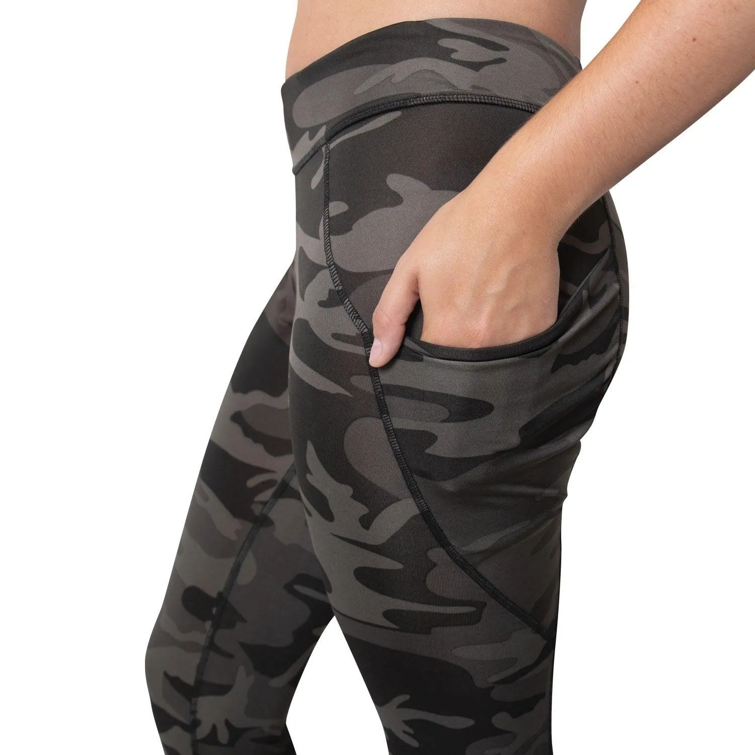 Rothco Womens Workout Performance Camo Leggings With Pockets