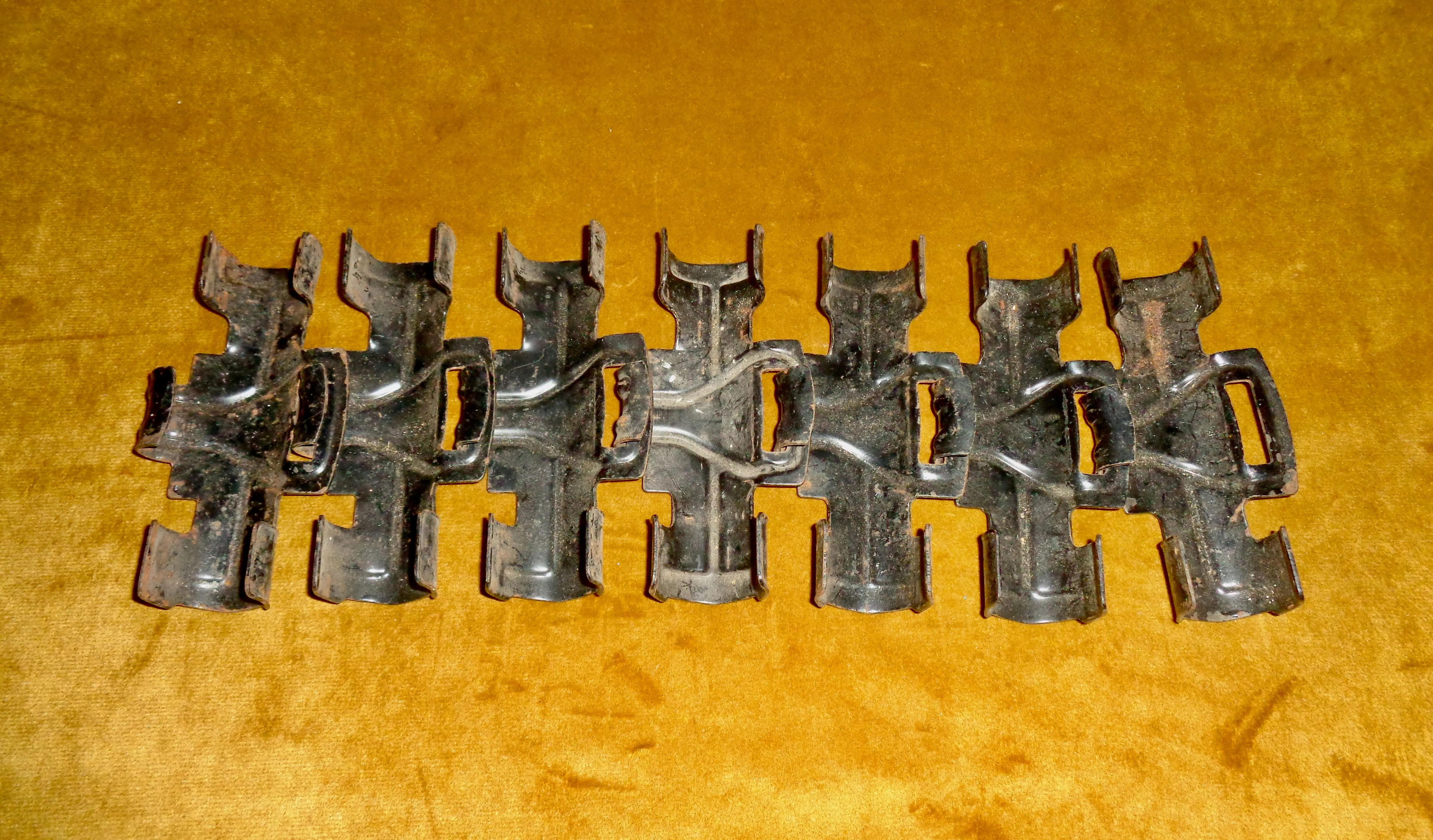 Seven WW2 RAF Mk1 RG 50 Cal Ammunition Belt Links For A Browning M2