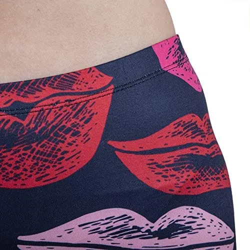 Sexy Lips Seamless Workout Leggings - Women’s 3D Printed Red Yoga Leggings, Tummy Control Running Pants