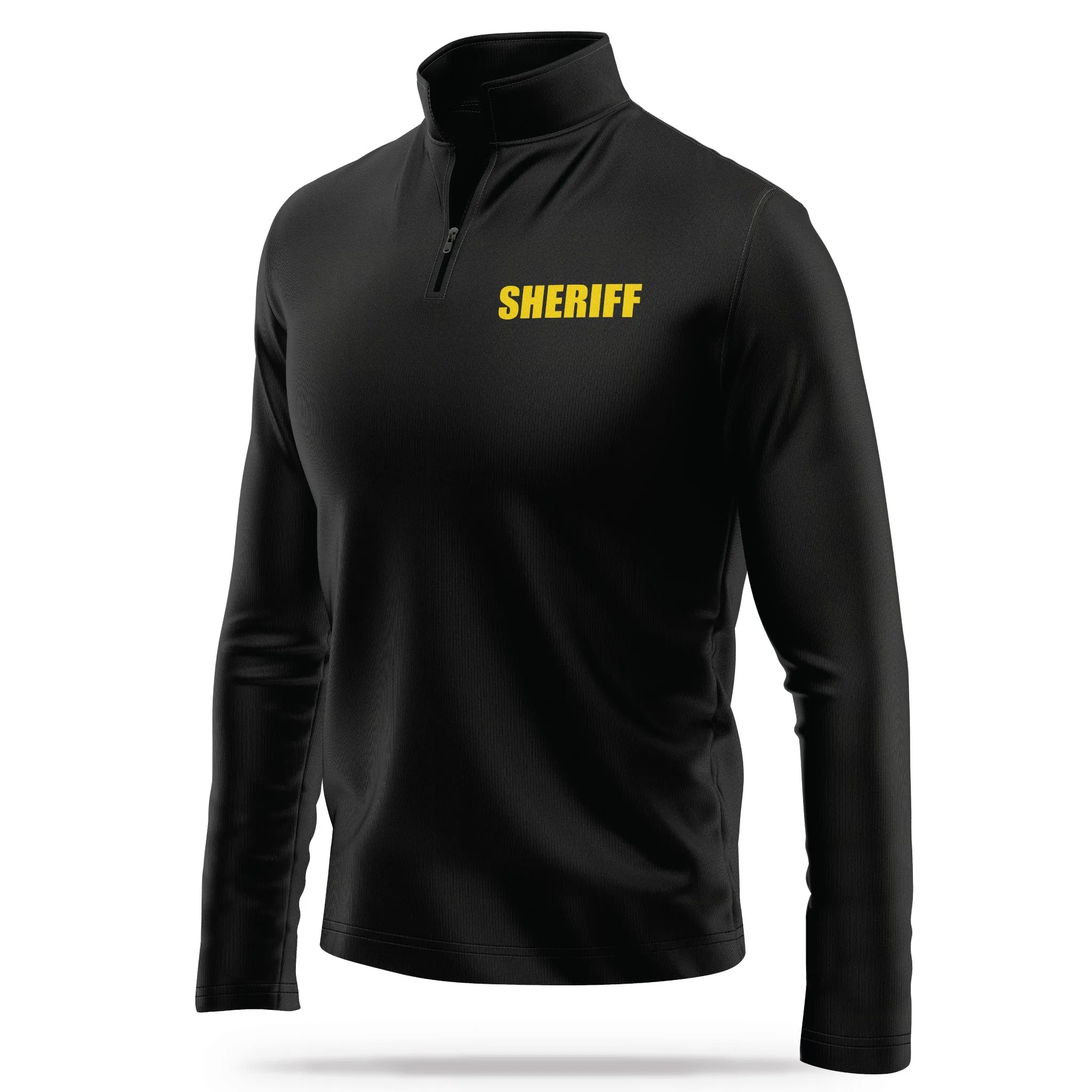 [SHERIFF] Performance Quarter Zip [BLK/GLD]