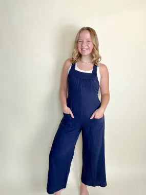 SLUBBED GAUZED OVERALLS JUMPSUIT