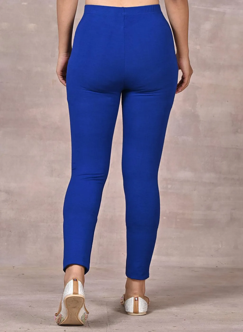 Sofia Cobalt Blue Skinny Fit Leggings for Women