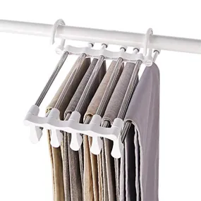 Stainless Steel Pants Hanger Shirt Trousers Pants Closet Organizer Hanger Hook Jeans Scarf Coat Hanger Rack