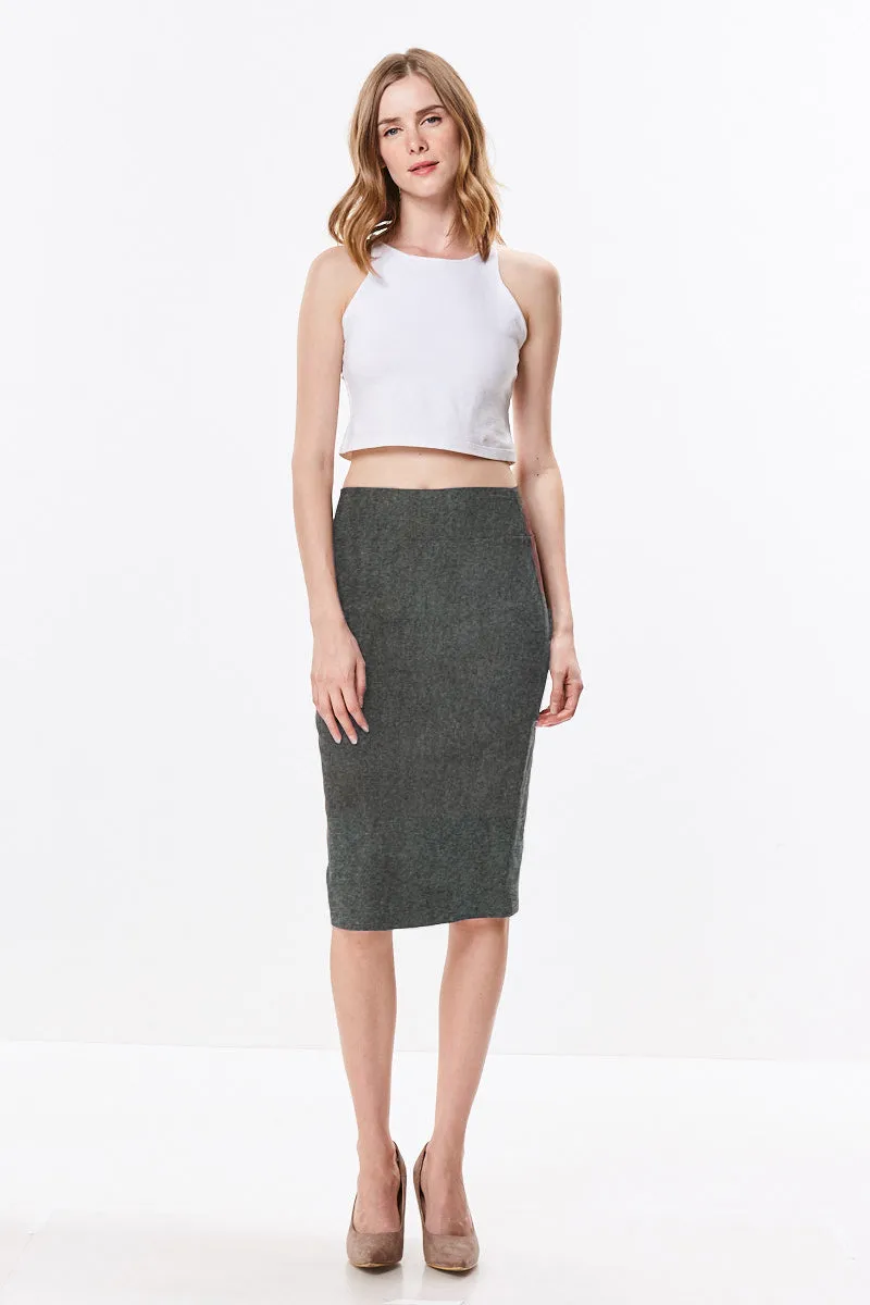 Straight Fitting Knee Length Pencil Skirt