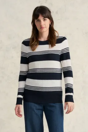 Stripe Wool Jumper - Ink & White Stripe