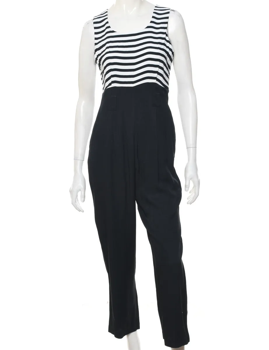 Striped Jumpsuit - M