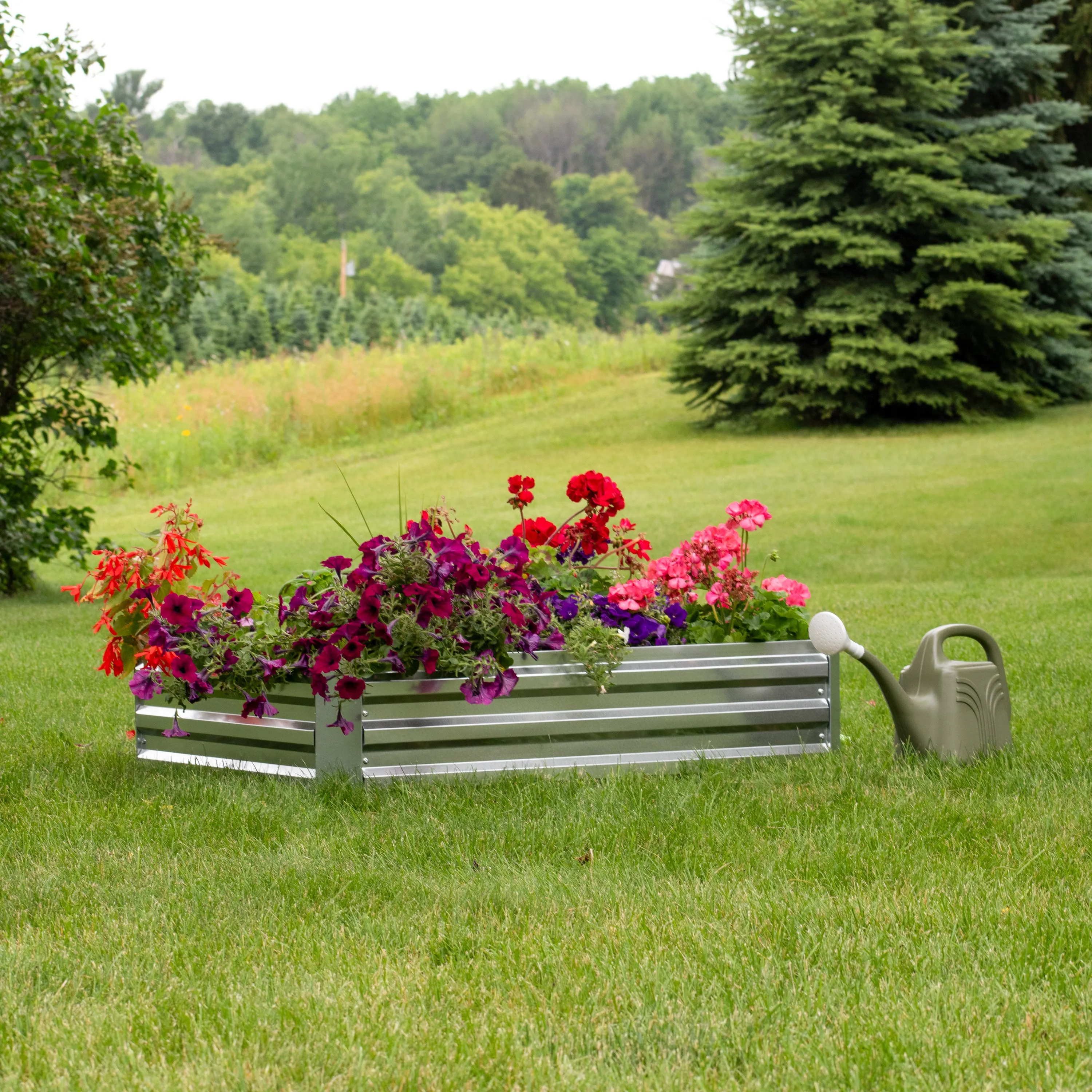 Sunnydaze Galvanized Steel Raised Garden Bed