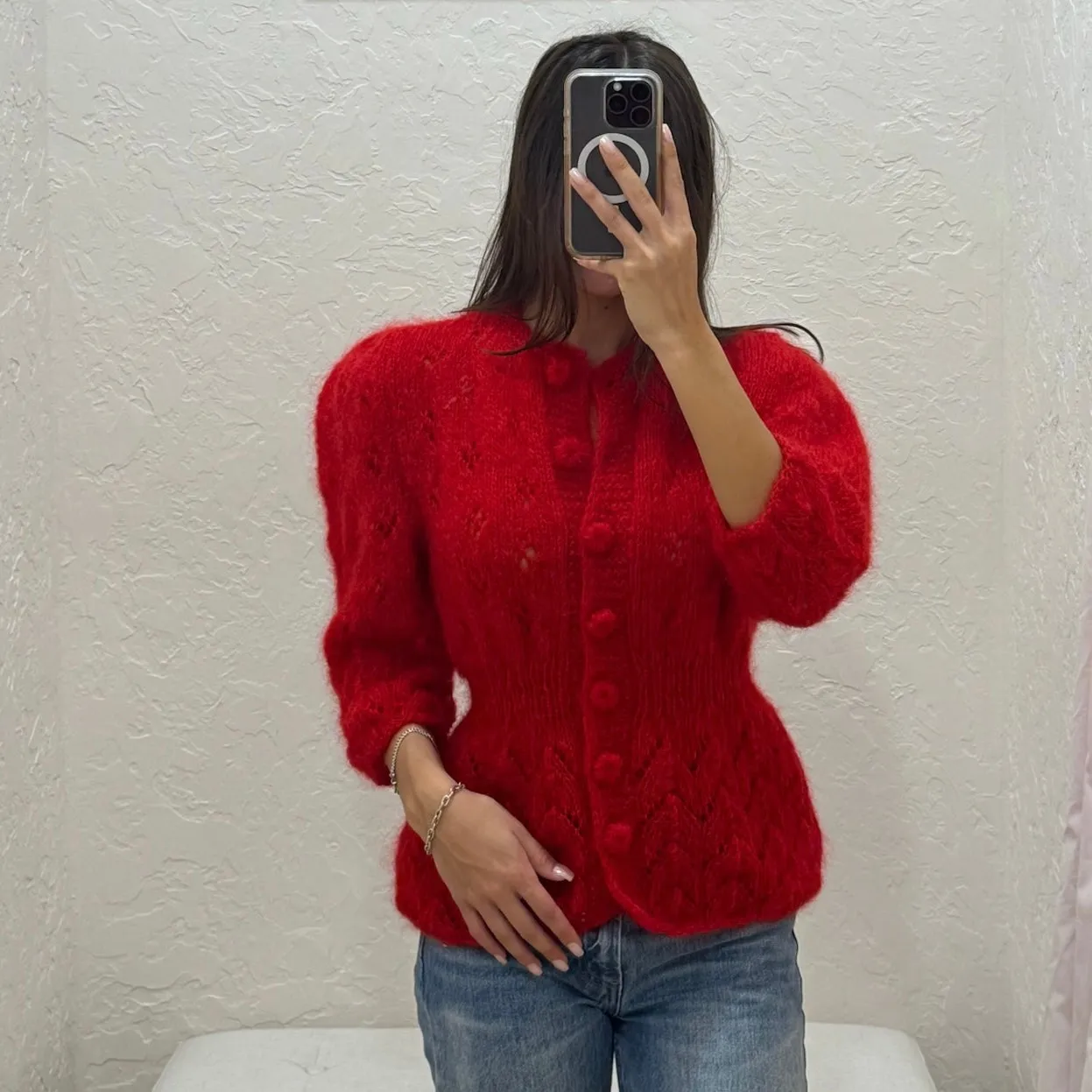 The Fiona Cardigan - Red