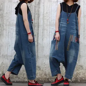 Tribal Pockets Plus Size Denim Overall