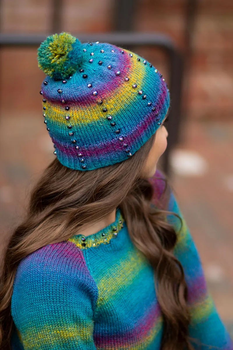 Universal Yarn Colorburst - Chroma Collection Patterns - Tourmaline Hat - PDF Download