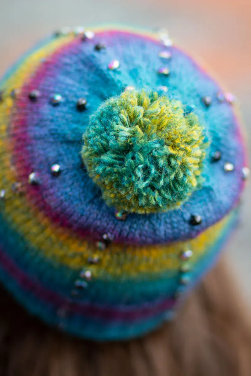 Universal Yarn Colorburst - Chroma Collection Patterns - Tourmaline Hat - PDF Download