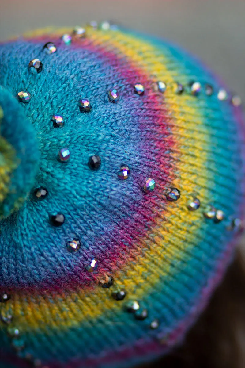 Universal Yarn Colorburst - Chroma Collection Patterns - Tourmaline Hat - PDF Download