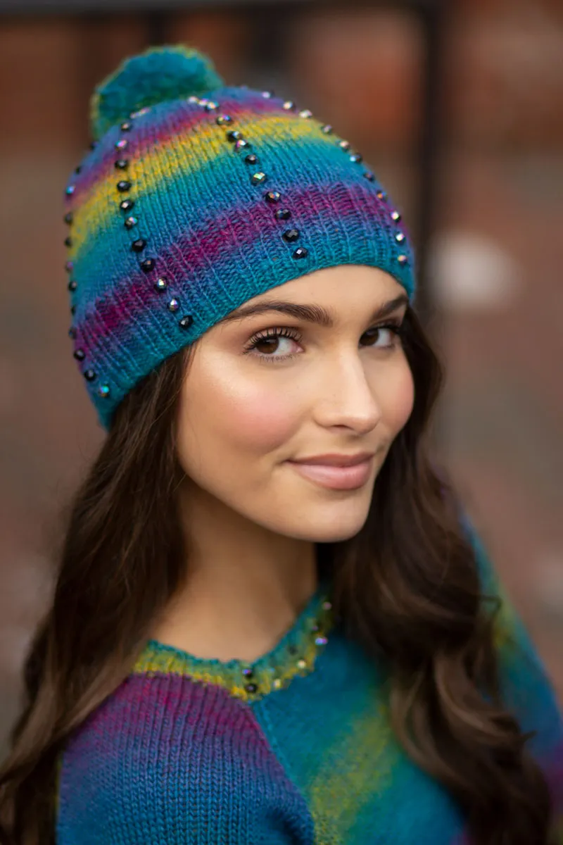 Universal Yarn Colorburst - Chroma Collection Patterns - Tourmaline Hat - PDF Download