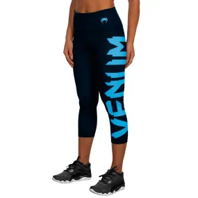 Venum Giant Cropped Leggings - Black/Cyan