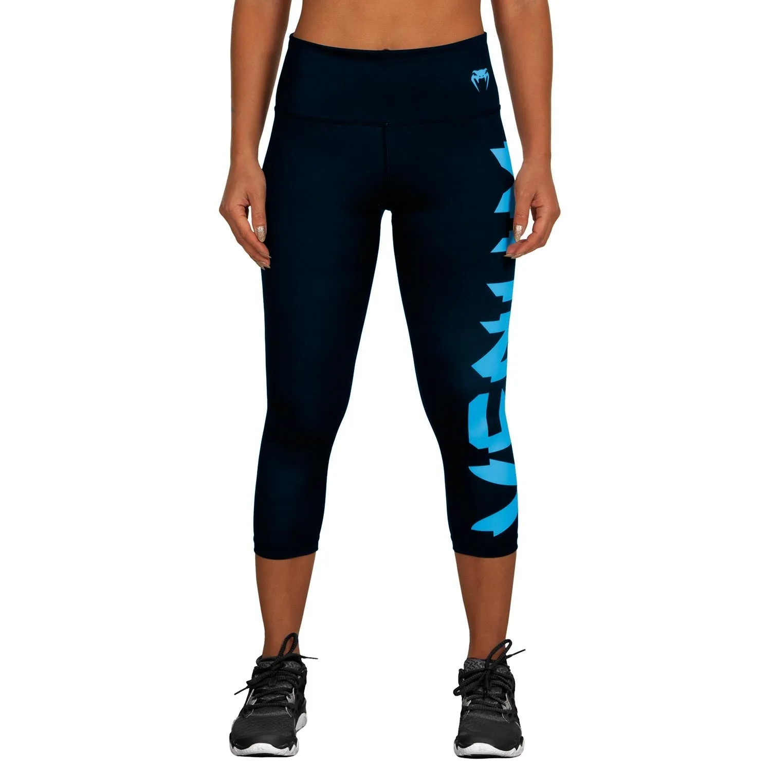 Venum Giant Cropped Leggings - Black/Cyan