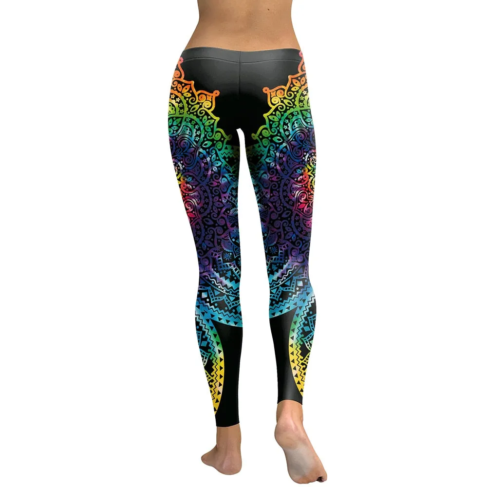 VenusFox High Waist Mandala Fitness Leggings