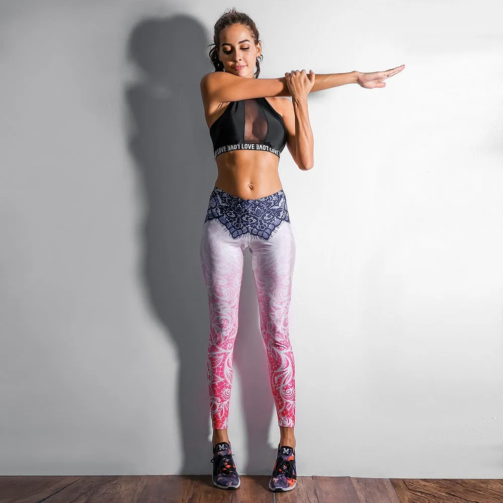 VenusFox High Waist Mandala Fitness Leggings