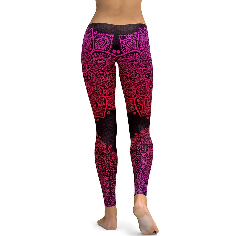 VenusFox High Waist Mandala Fitness Leggings