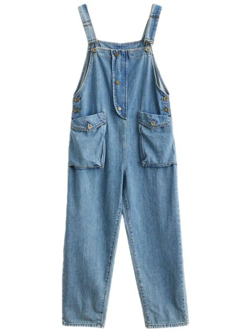 Wallflowers Denim Blue High Waist Overall Dungarees