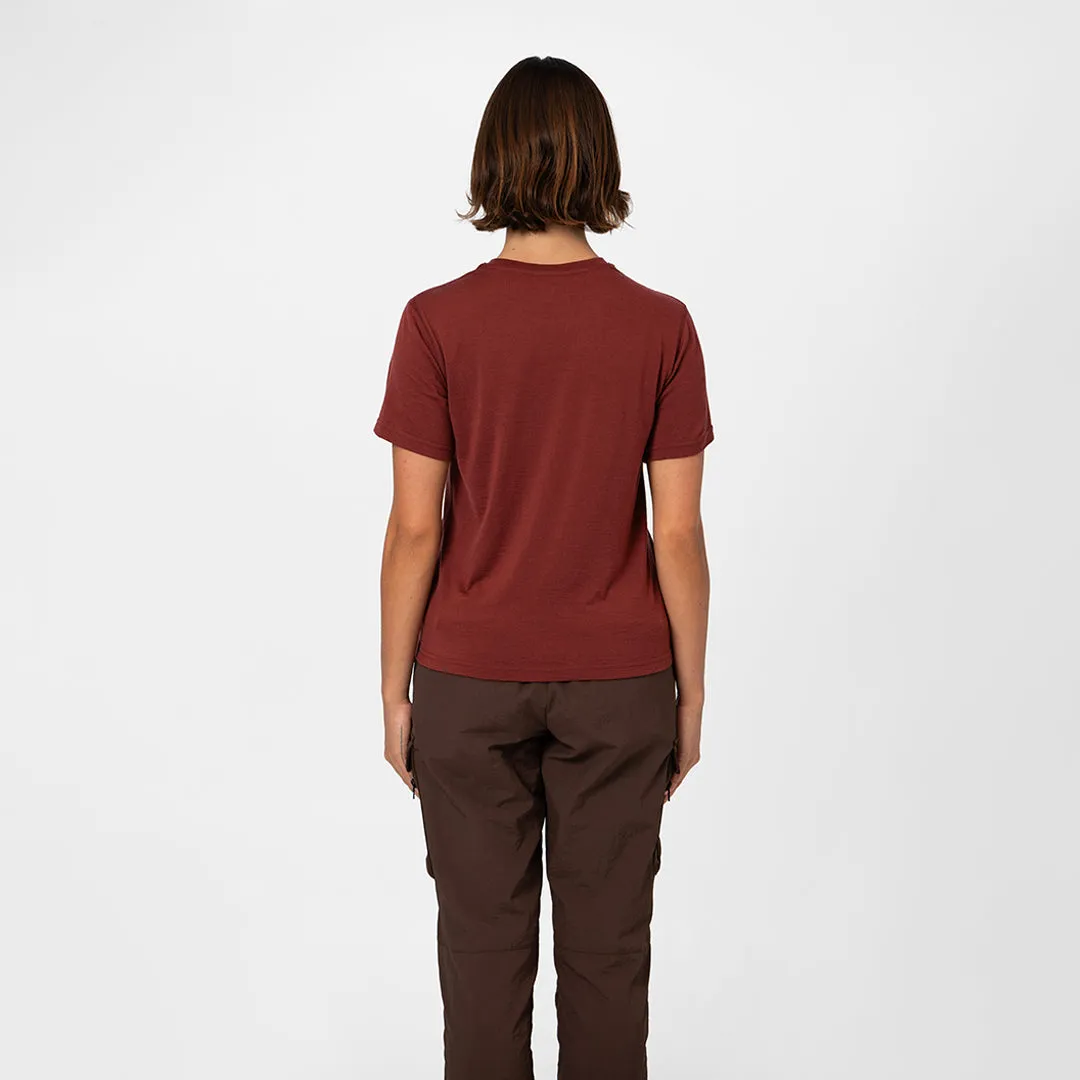 Womens Merino T-Shirt Russet