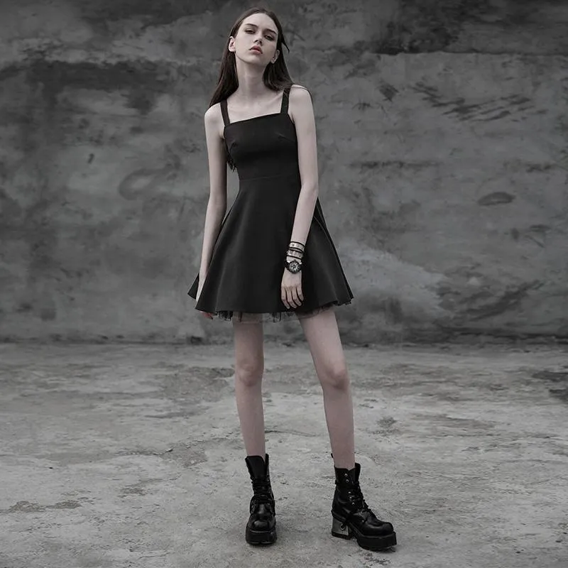 Women's Punk Layered Dress Laced Dress