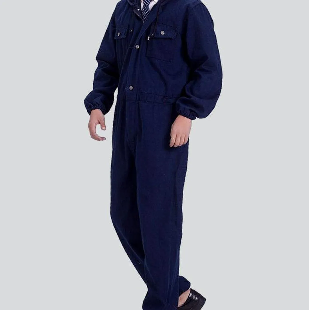 Workwear navy men's denim overall